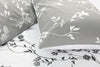 Printed Reversible Grey Duvet Cover Set 100% Cotton Double King Super King Size Bedding Sets - Threadnine
