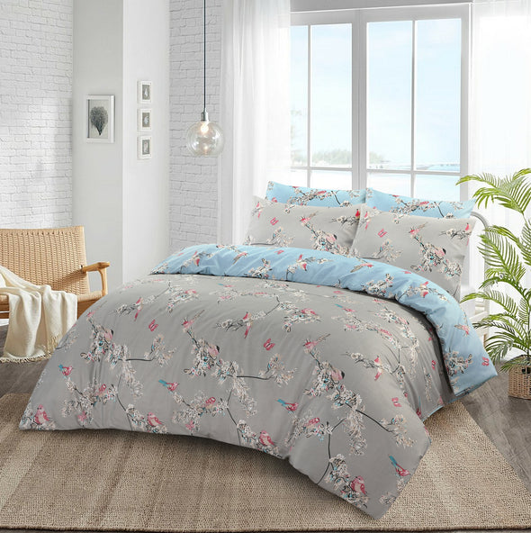 Printed Beautiful Duvet Cover Bedding Set 100% Cotton 200 Thread Count Double King Super King Size - Threadnine