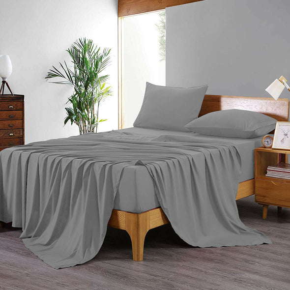 400 Thread Count Flat Sheet 100% Egyptian Cotton Top Sheets Double King Super King Bed Size - Threadnine