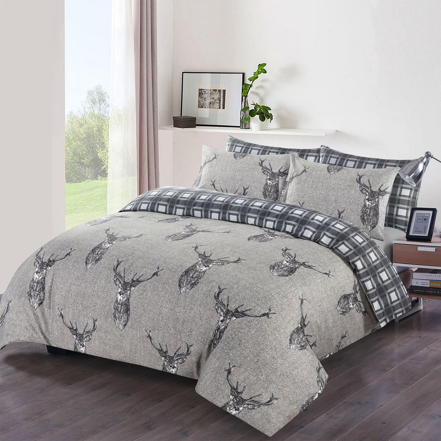Printed Designer Duvet Cover with Pillowcases 100% Cotton Quilt Covers Bedding Sets - Threadnine