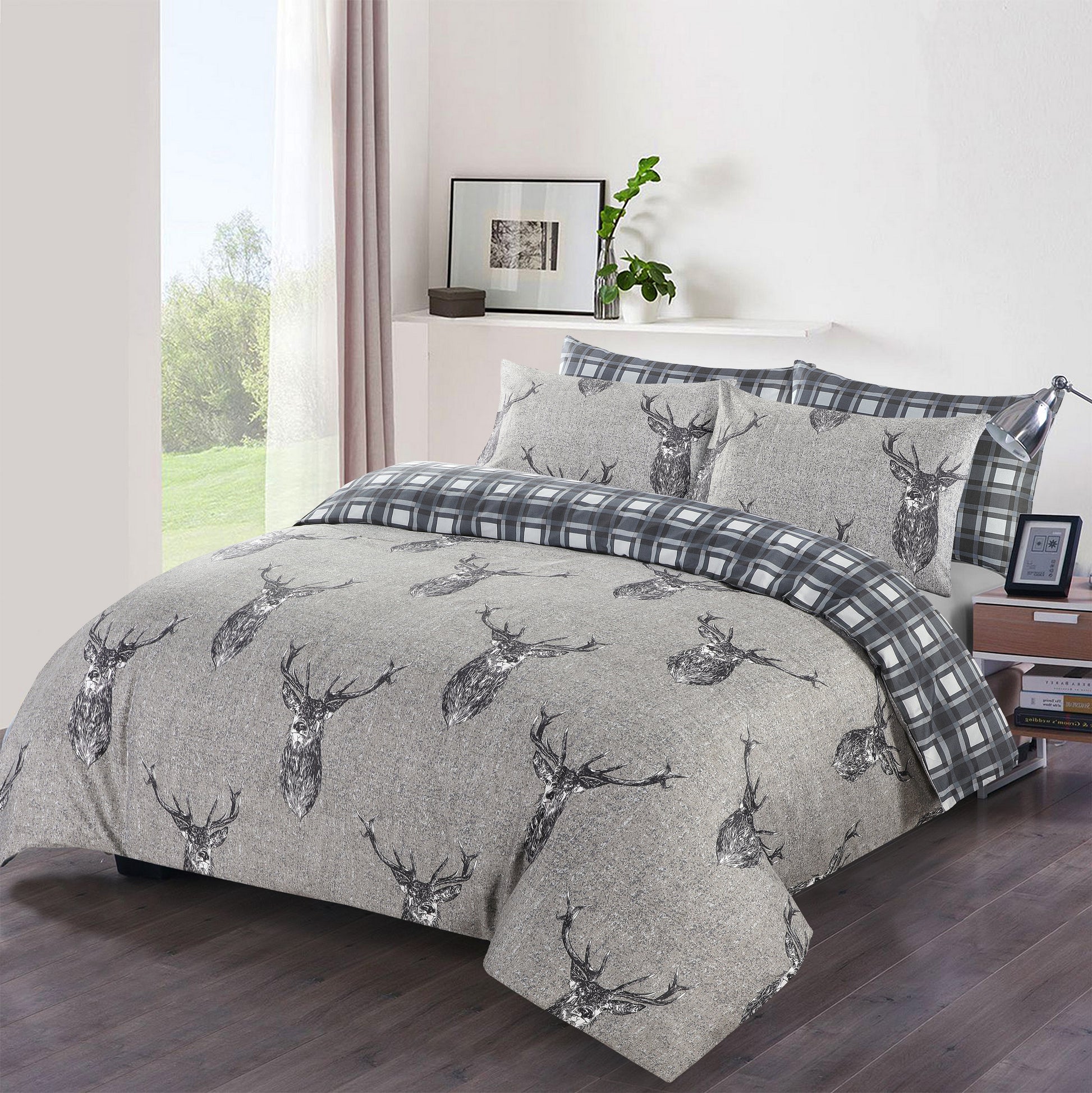 Printed Designer Duvet Cover with Pillowcases 100% Cotton Quilt Covers Bedding Sets - Threadnine