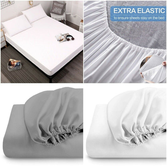 Fitted Sheet 600 High Thread Count 100% Egyptian Cotton Hotel Quality Bed Sheets - Threadnine